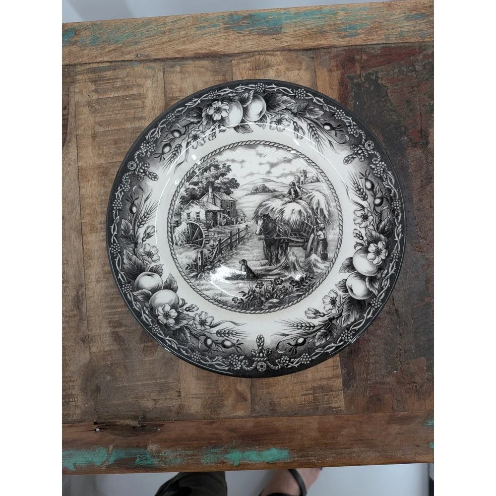 Vintage Royal Stafford Earthenware Hayride Brown Salad Plate 8